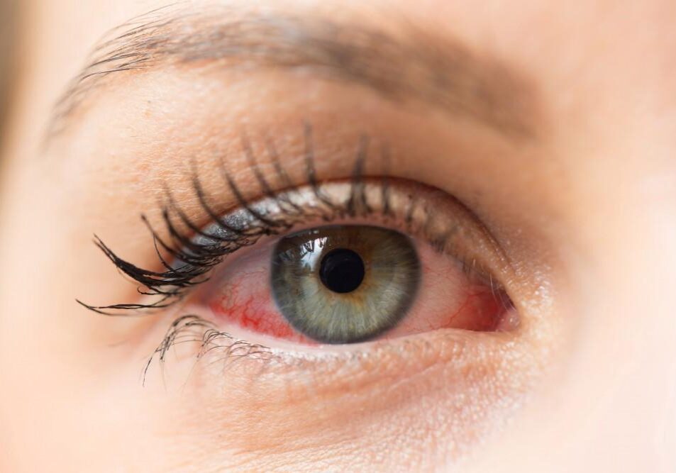 Detailed eye with long lashes